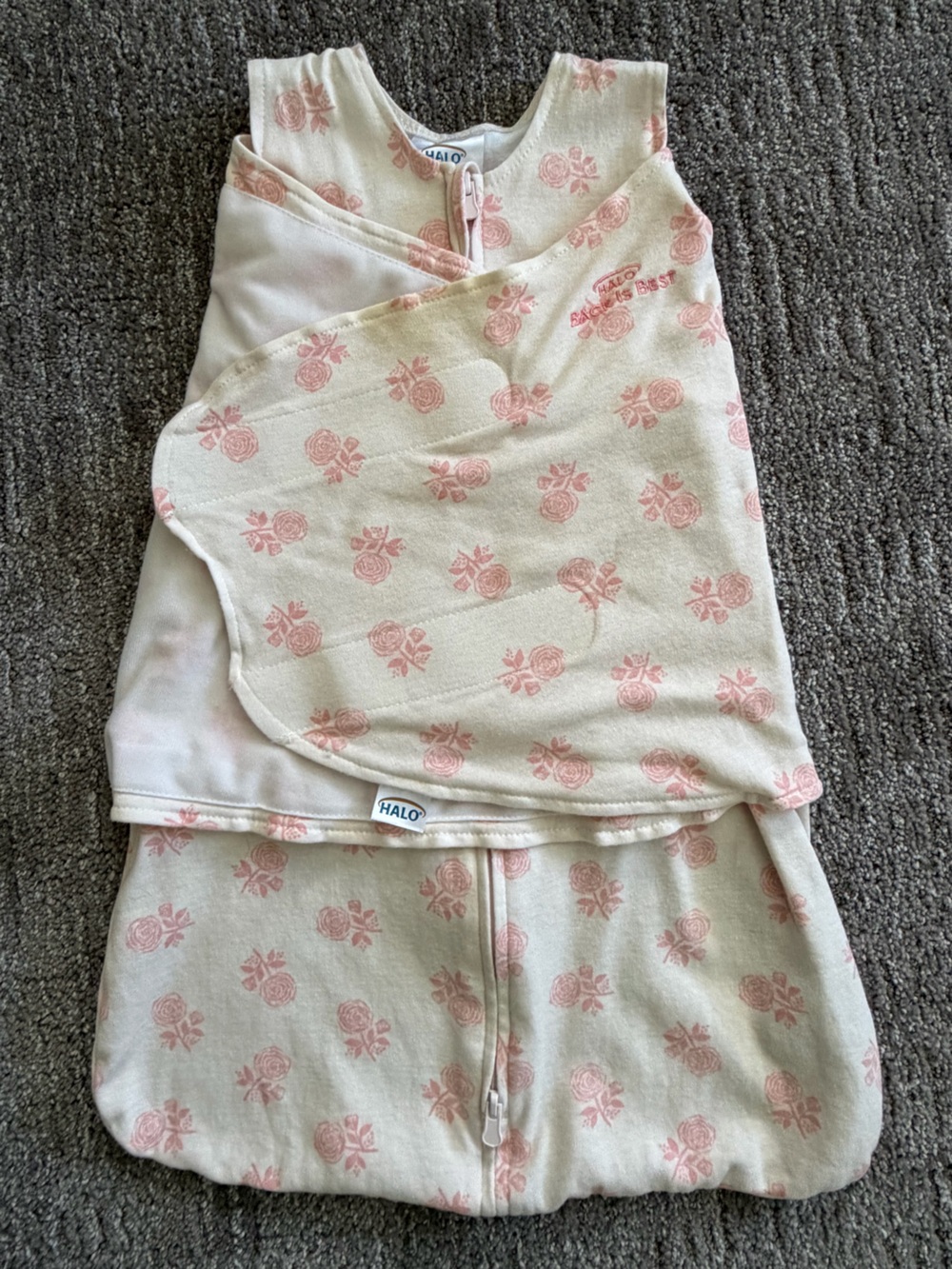 HALO 100% Cotton Sleepsack Swaddle 0-3m